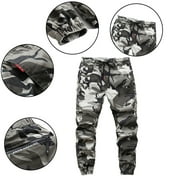 KYAIGUO Kids Teen Cargo Pants for Boys Casual Leggings Elastic Waist Outdoor Pants Big Little Boys Spring Fall Camouflage Cargo Joggers 5-15 Years Old